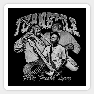 TURNSTILE - Franz Lyonz Fanart B&W Vintage Retro Magnet